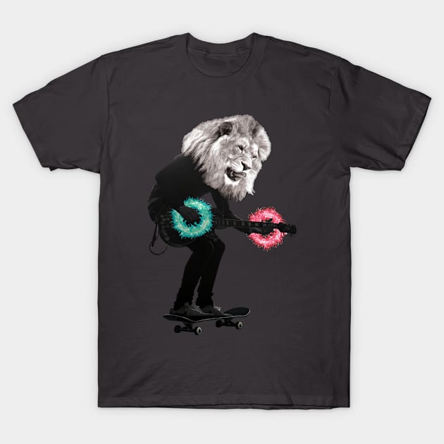 Rock Star Lion T-Shirt by Twisted By Art